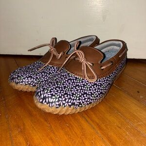 JBU Jambu Women's 7.5 Gwen Garden Ready Duck Shoes Lilac  Outdoor Faux Suede